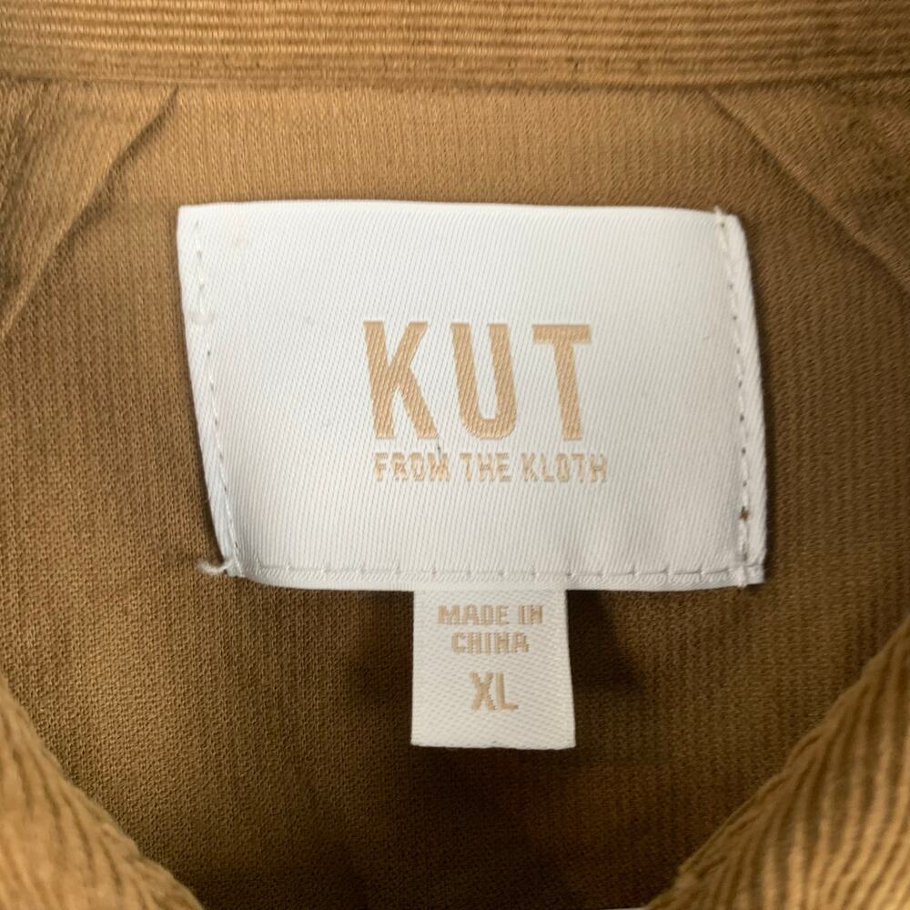 Kut From The Kloth Brown Corduroy Shacket Jacket Women’s XL Utility - Picture 3 of 6